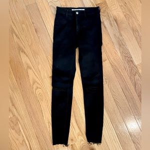 ZARA high waisted black jeans- like new!